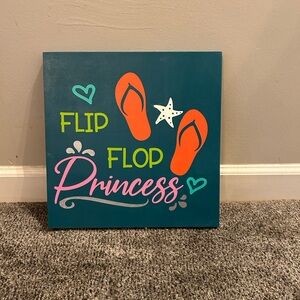 Flip Flop Princess handmade wood sign